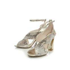 Moda In Pelle &apos;Laurna&apos; Snake Print Leather Court Shoes For Female -Moda in Pelle Store unnamed file 1049