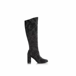 Moda In Pelle &apos;Ziiggy&apos; Alcantara Heeled Boots For Female -Moda in Pelle Store unnamed file 1120