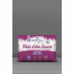 Slumberdown 4 Pack Feels Like Down Medium Support Pillows For Unisex -Moda in Pelle Store unnamed file 115