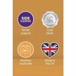 Slumberdown 4 Pack Super Support Firm Support Pillows For Unisex -Moda in Pelle Store unnamed file 158