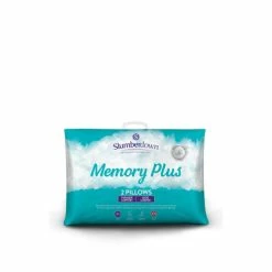 Slumberdown 2 Pack Memory Foam Plus Firm Support Pillows For Unisex