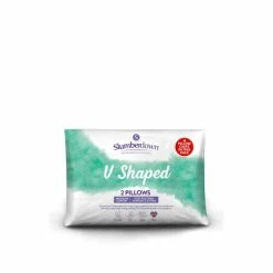Slumberdown 2 Pack V Shape Medium Support Pillows For Unisex