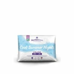 Slumberdown 2 Pack Cool Summer Nights Firm Support Pillows For Unisex