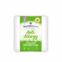 Slumberdown 2 Pack Anti Allergy Pillow Protectors For Unisex