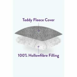 Slumberdown Single Teddy Fleece Medium Support Pillow For Unisex -Moda in Pelle Store unnamed file 466