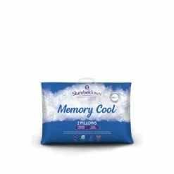 Slumberdown 2 Pack Memory Cool Firm Support Pillows For Unisex