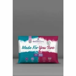Slumberdown 2 Pack Made For You Two Medium & Firm Support Pillows For Unisex